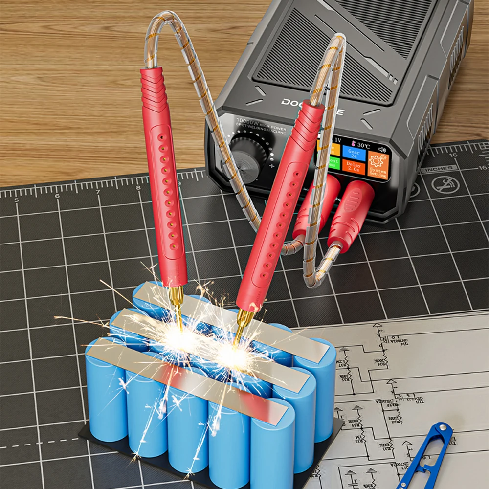 Docreate TK-20P 10000 واط بقعة لحام لحزمة البطارية المزدوج نبض ماكس 0.3 مللي متر لحام السيارات/وضع يدوي شاشة الكريستال السائل دواسة القدم