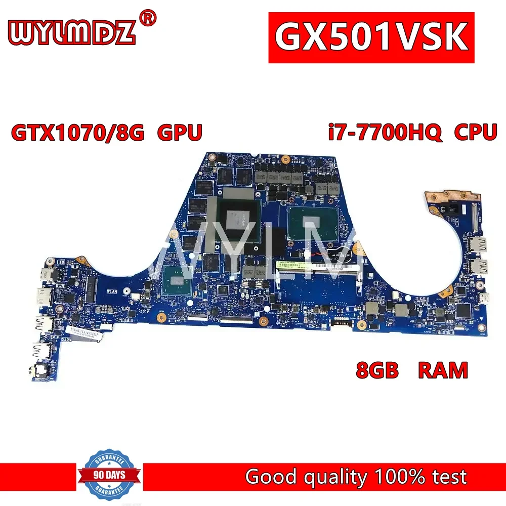 GX501VSK GTX1070/8G GPU i7-7700HQ CPU 8GB RAM  Mainboard For Asus GX501V GX501VS GX501VSK Laptop Motherboard Tested OK