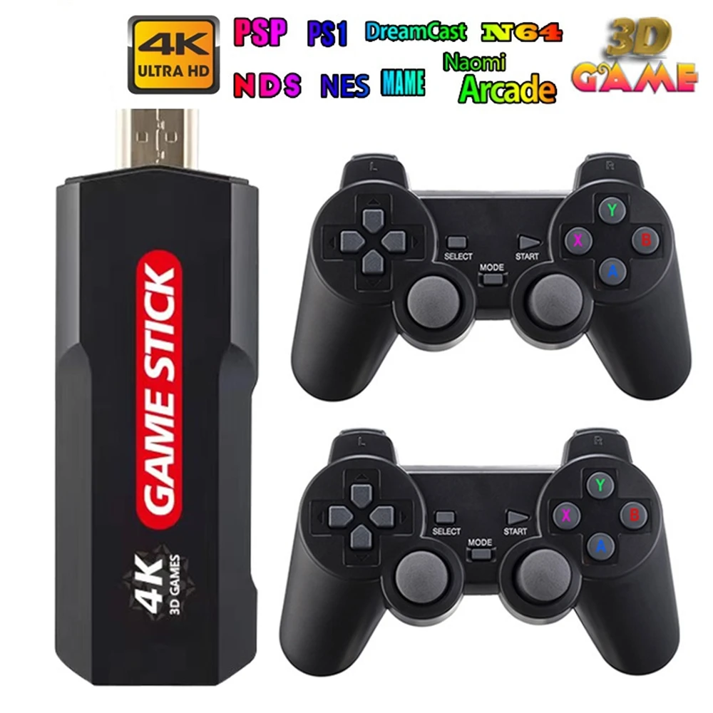 

X2 Video Game Stick 4k Console HDMI-Compatible Controller Built-in 40000+Classic 64GB Retro Games For PS1/FC/GBA Boy Gifts