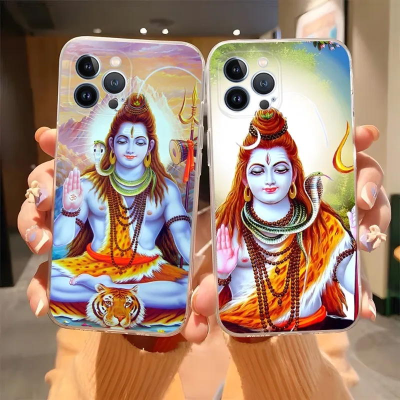 Lord Shiva Hindu God Phone Case 2023 Hot Transparent For Iphone 14Pro 11 12 13 Pro Max Mini 6 6s 7 8 Plus X XR XS SE2020 Cover