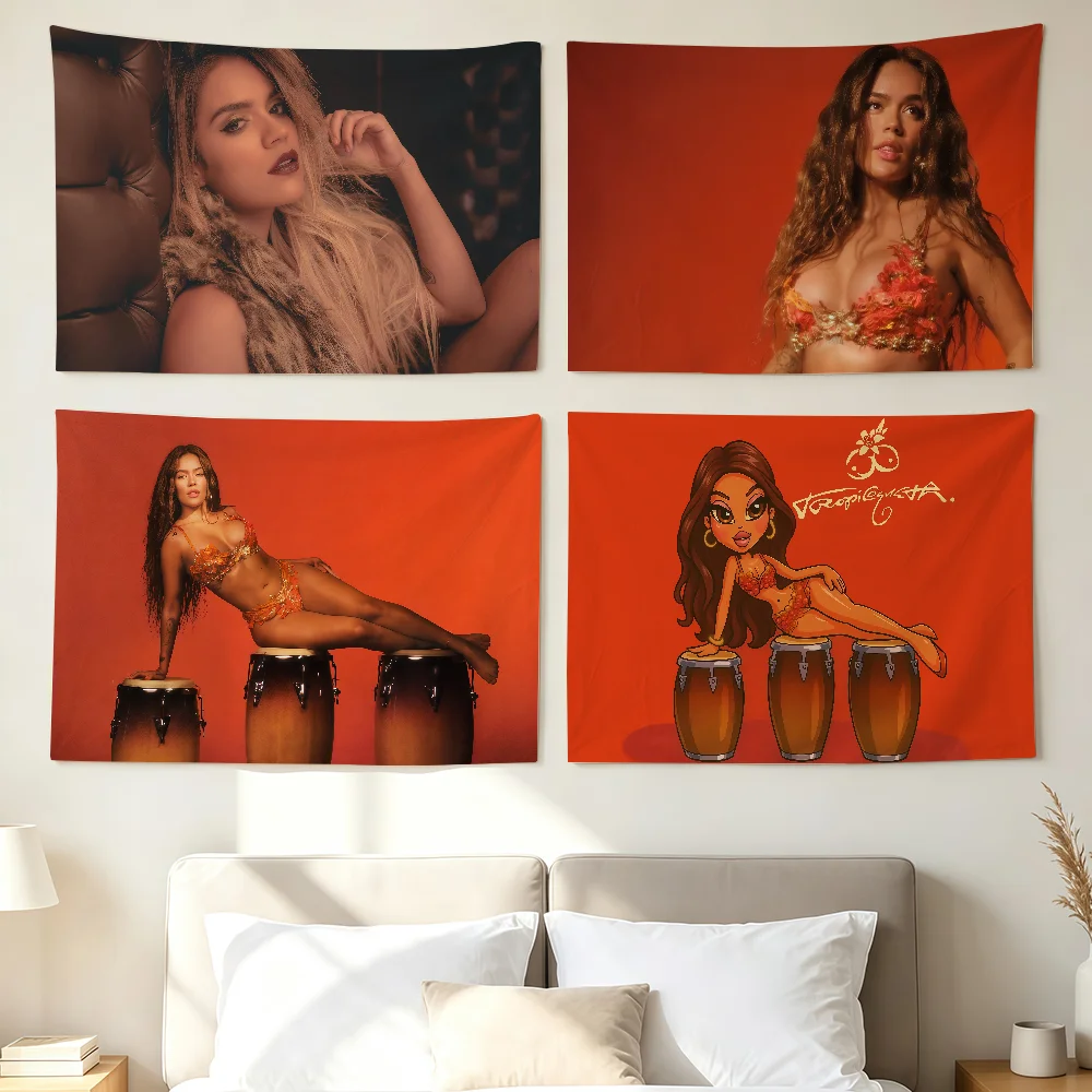 Singer K-Karol G Funny Flag Wall Decorations Home Decor Suitable For Living Rooms Bedrooms Dormitories Parties And Holidays