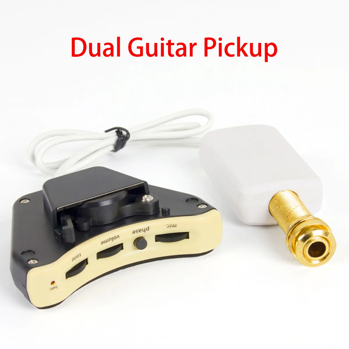 Acoustic Guitar Soundhole Preamp Piezo Pickup EQ with Microphone Slapping Pick Function