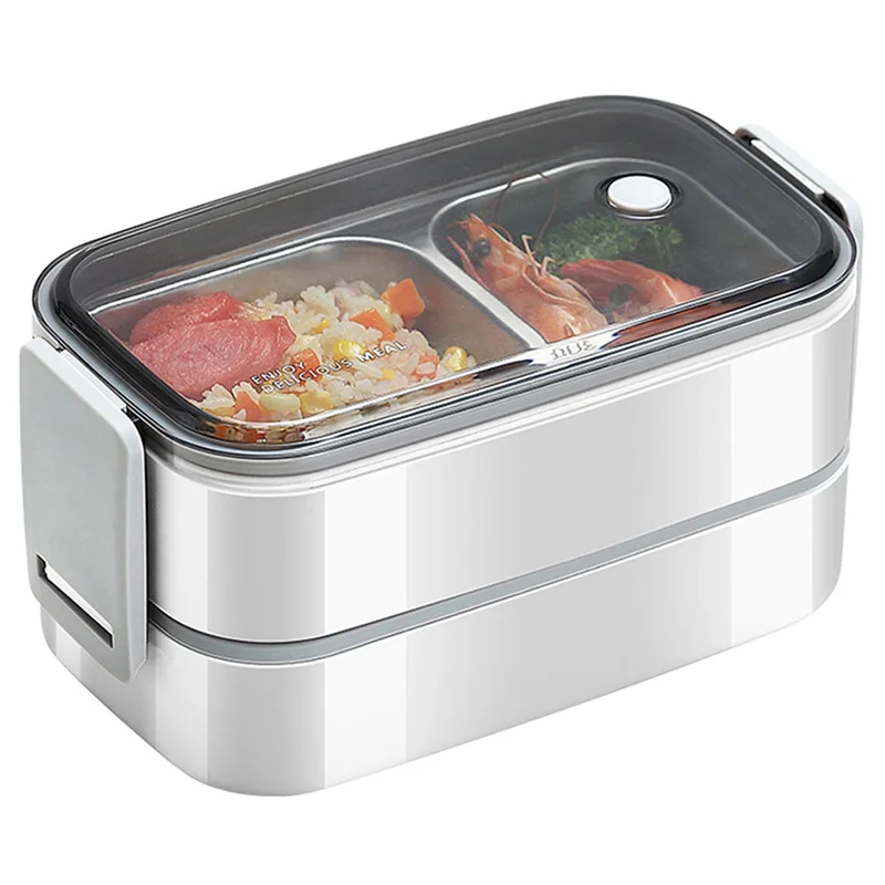 

ABBP-1PC Герметичная изолированная коробка из нержавеющей стали, двухслойная коробка для завтрака для студентов может нагреваться в микроволновой печи