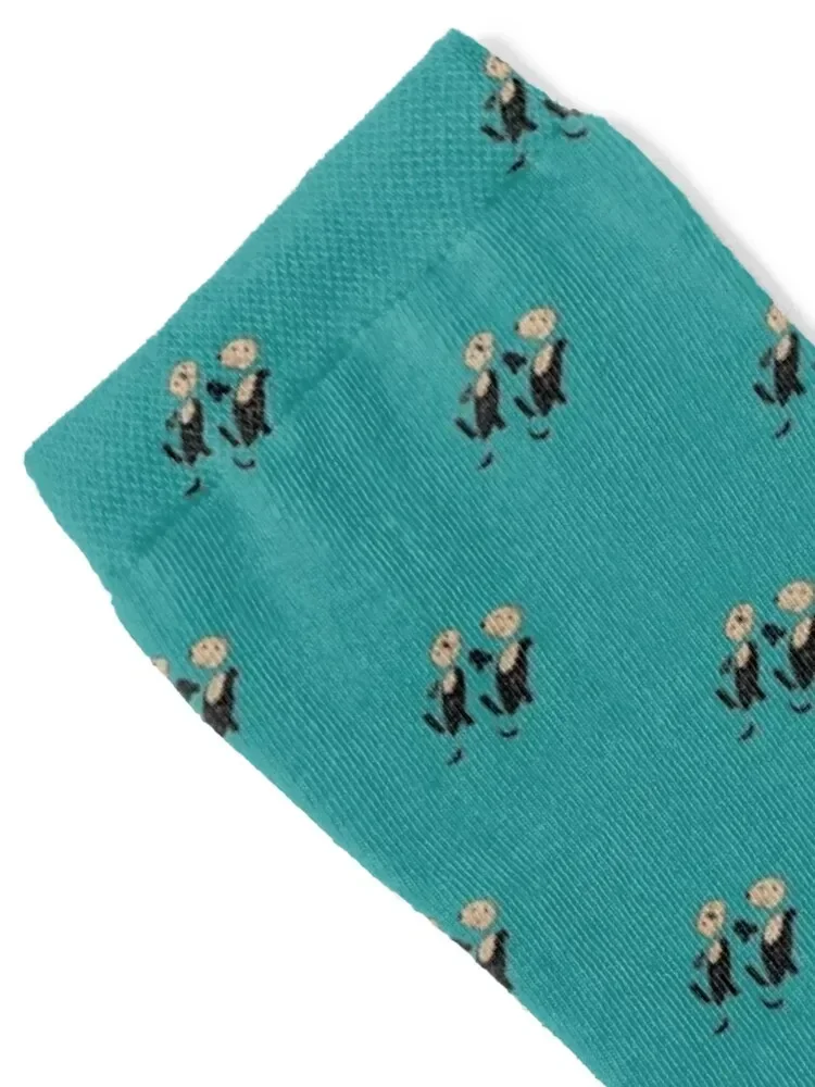 Happy Otters Holding Hands Socks anime japanese fashion Mens Socks Women's