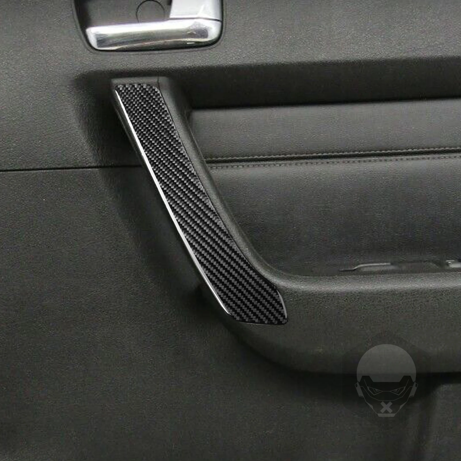 Real Carbon Fiber Car Accessories Door Puller Panel Decorative Trim Cover Soft Sticker For Hummer H3 2006 2007 2008 2009 2010