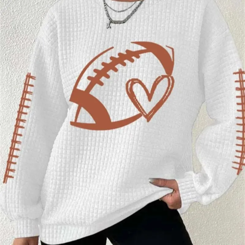 3D Printed Wfle Crewne Sweatirt for Women Long Sve Spring Faion Comfortable Fit Hoodie Other Material 00%