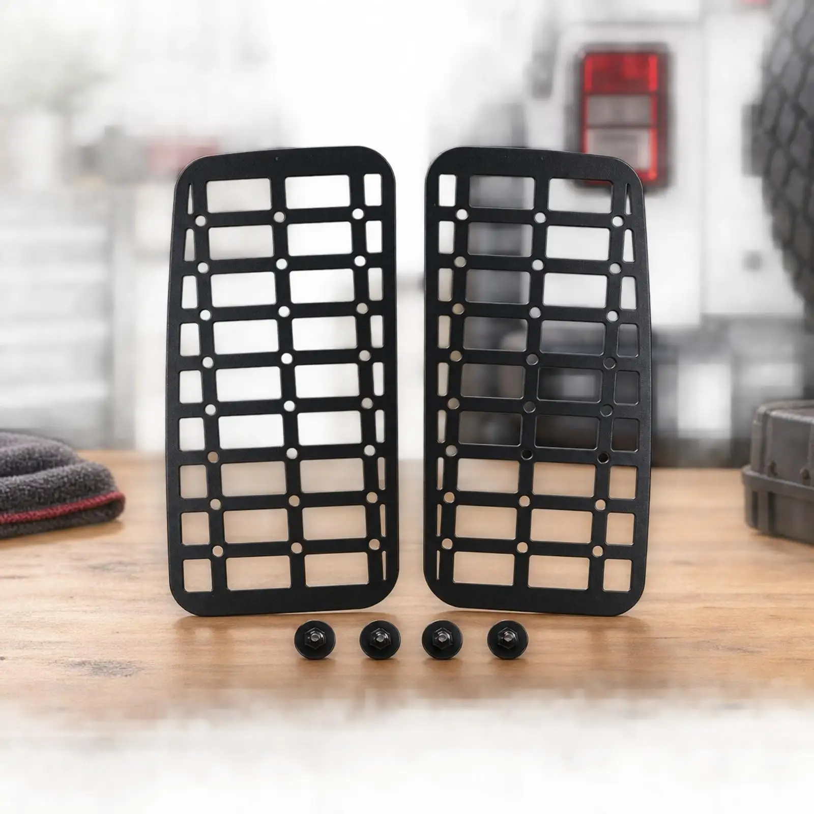 Aluminum Alloy Vehicle Extension Panel for SUV Rear Side Window Cargo Organizer with Suction Cups