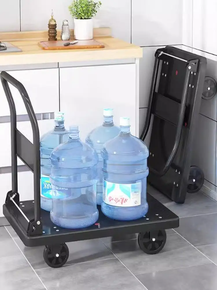Carrito de Mano Resistente, Plegable y Portátil, de Plástico, para Cras, ar, Oficina, Alén, Supermercado, Fácil de T...