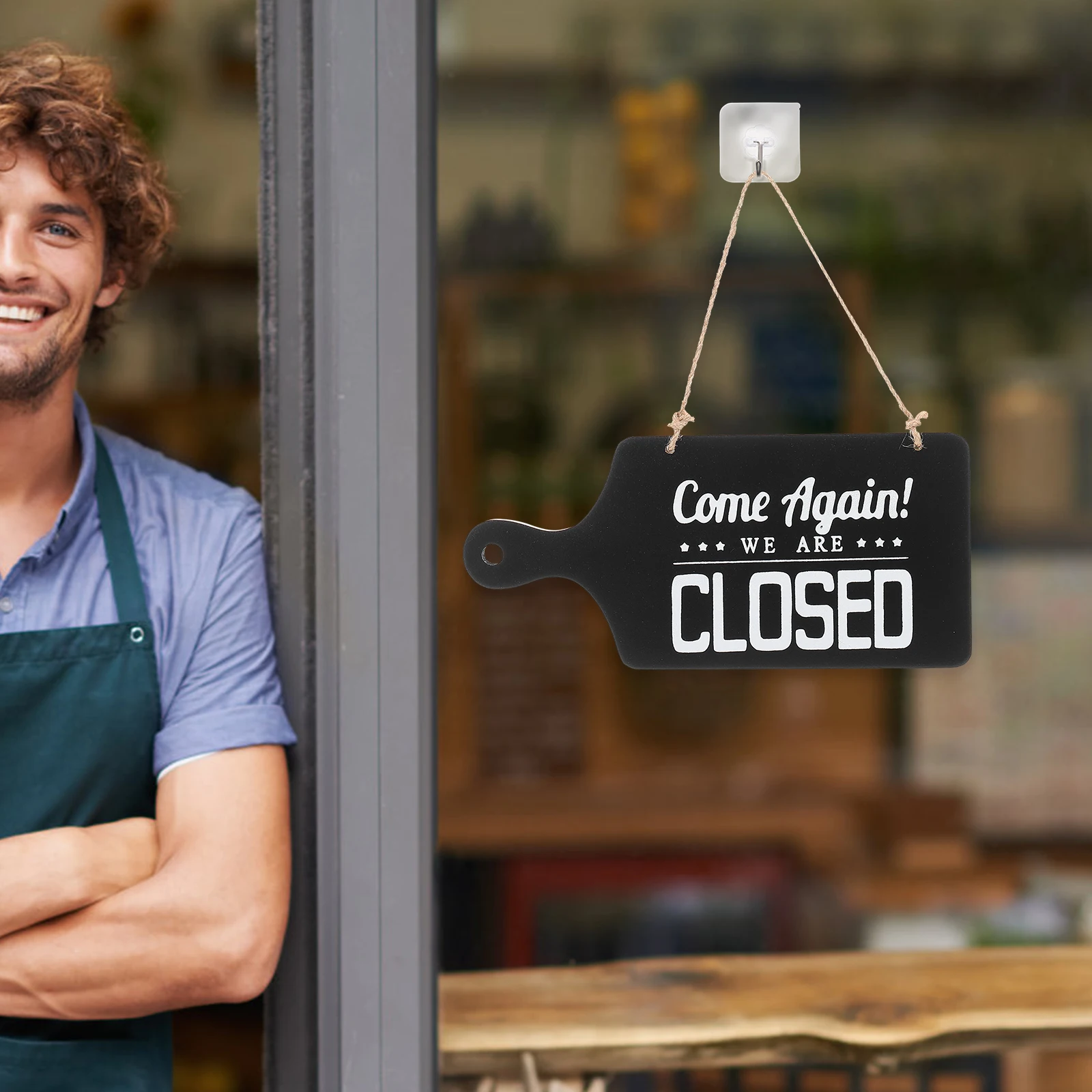 

Double-Sided Door Plate Close Signs for Business We Are Open Old Fashioned Office