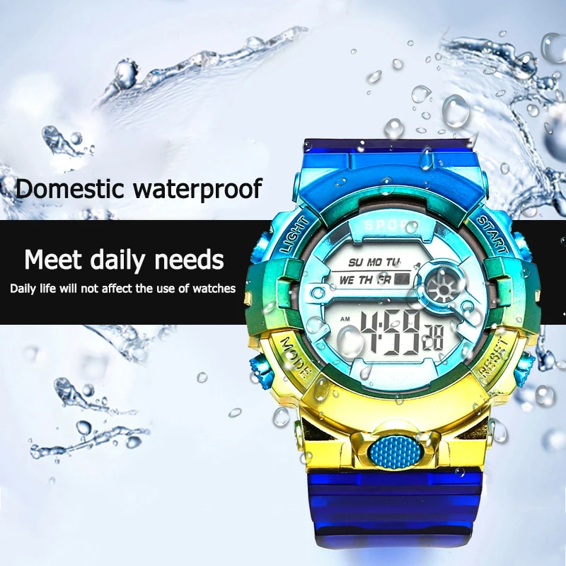 UTHAI BK35 Gradient Color Sports Waterproof Electronic Watch For Children, Students And Adolescents