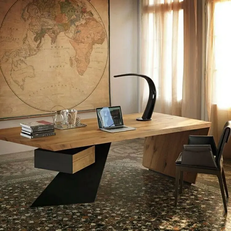 Original American style supervisor desk, modern and minimalist large class desk, boss desk, iron art computer desk, creative