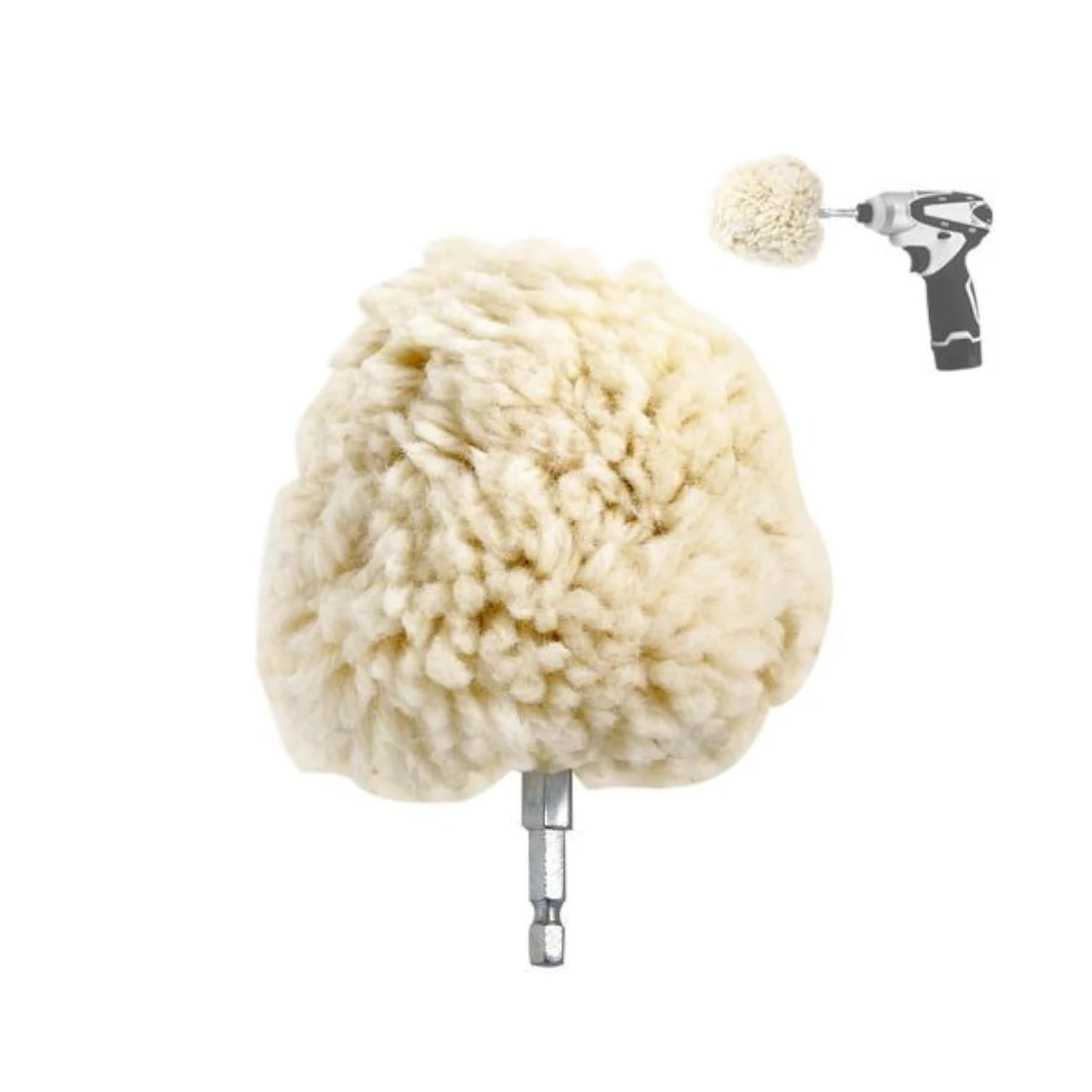 

SPTA 1 шт. 4-дюймовый (100 мм) шерстяной полировальный шар с шестигранным хвостовиком для дрели-полировальной машины, для резки, ремонта кузова автомобиля, полировальный диск