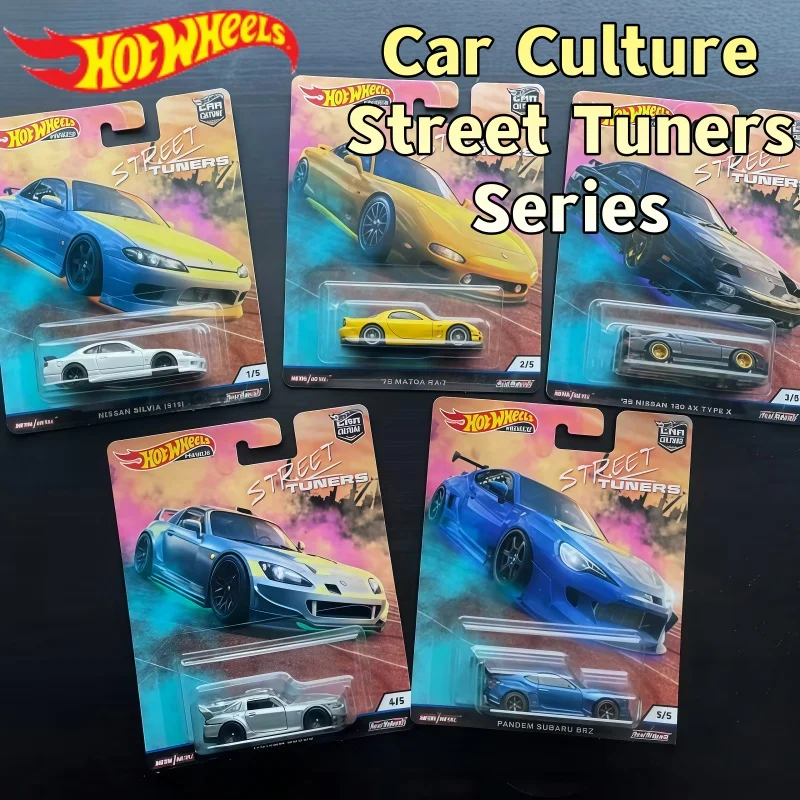 Hot Wheels Car Culture Street Tuners Series 1/64 Nissan S15 Mazda Rx7 Subaru Diecast Collectible Cars Collection For Fans Gifts
