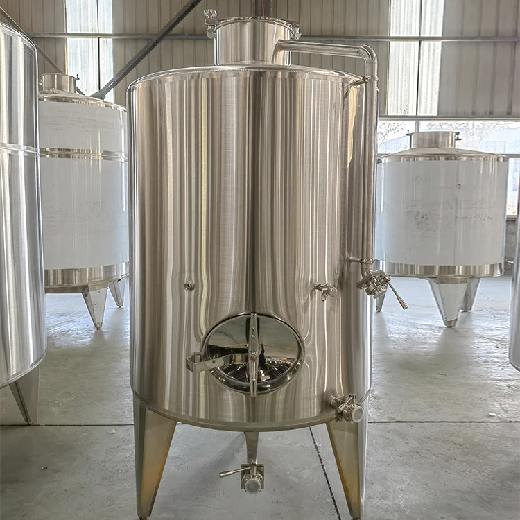 

Stainless Steel Tank For Ethanol Storage 500L 1000L Alcohol Storage Tank SUS 304 Beverage Holding Fermenter Tank For Sale