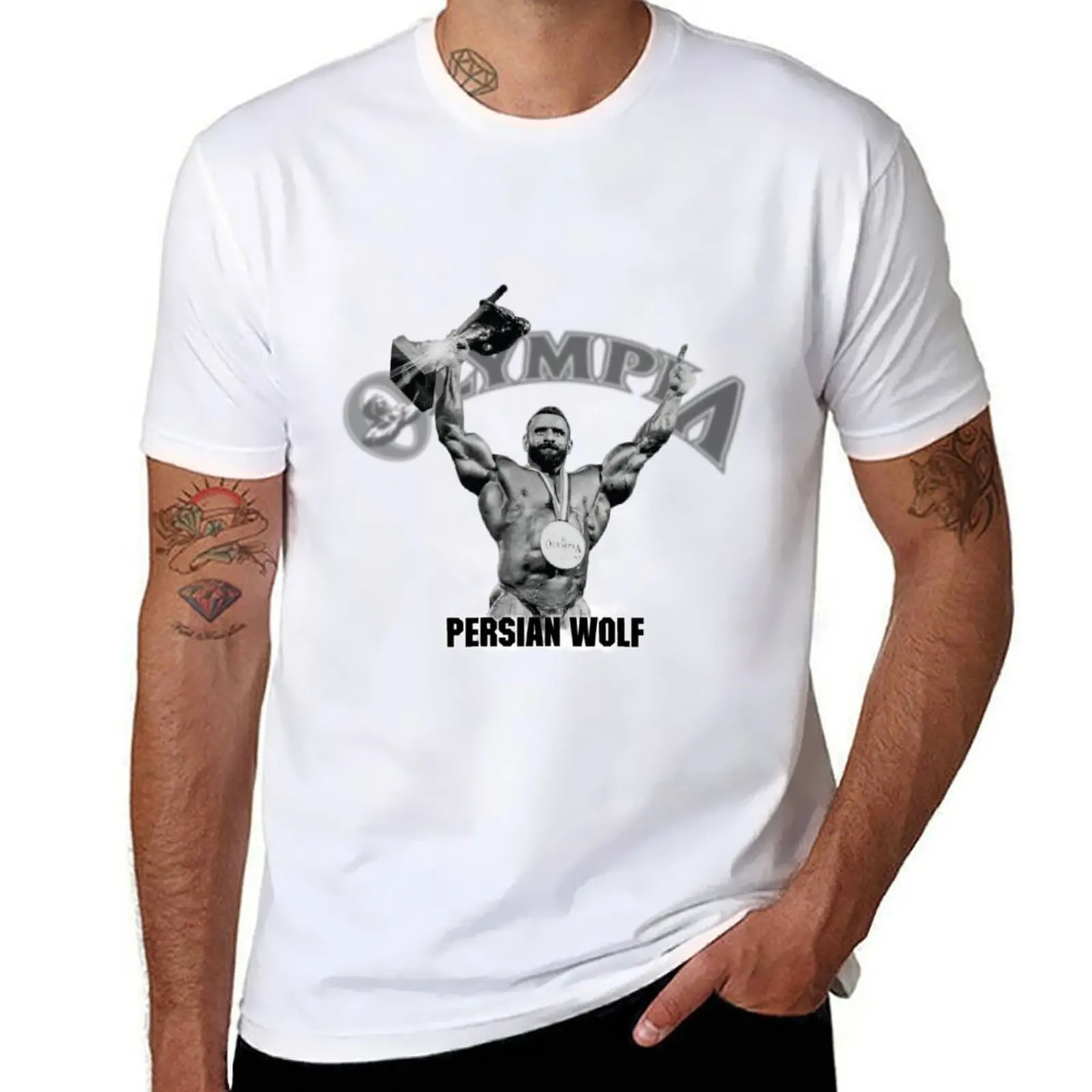 

Hadi Choopan Mr Olympia 2022 Bodybuilder BW T-Shirt man graphic t shirt anime t shirts for man T-Shirt