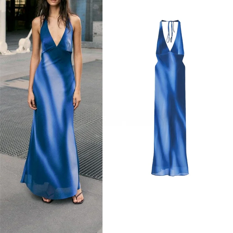 Nowa jesienna mata Bal Design z nadrukiem, wisząca, z węzłem, styl casual, włókno poliestrowe, wersja X, damska, styl Dr.