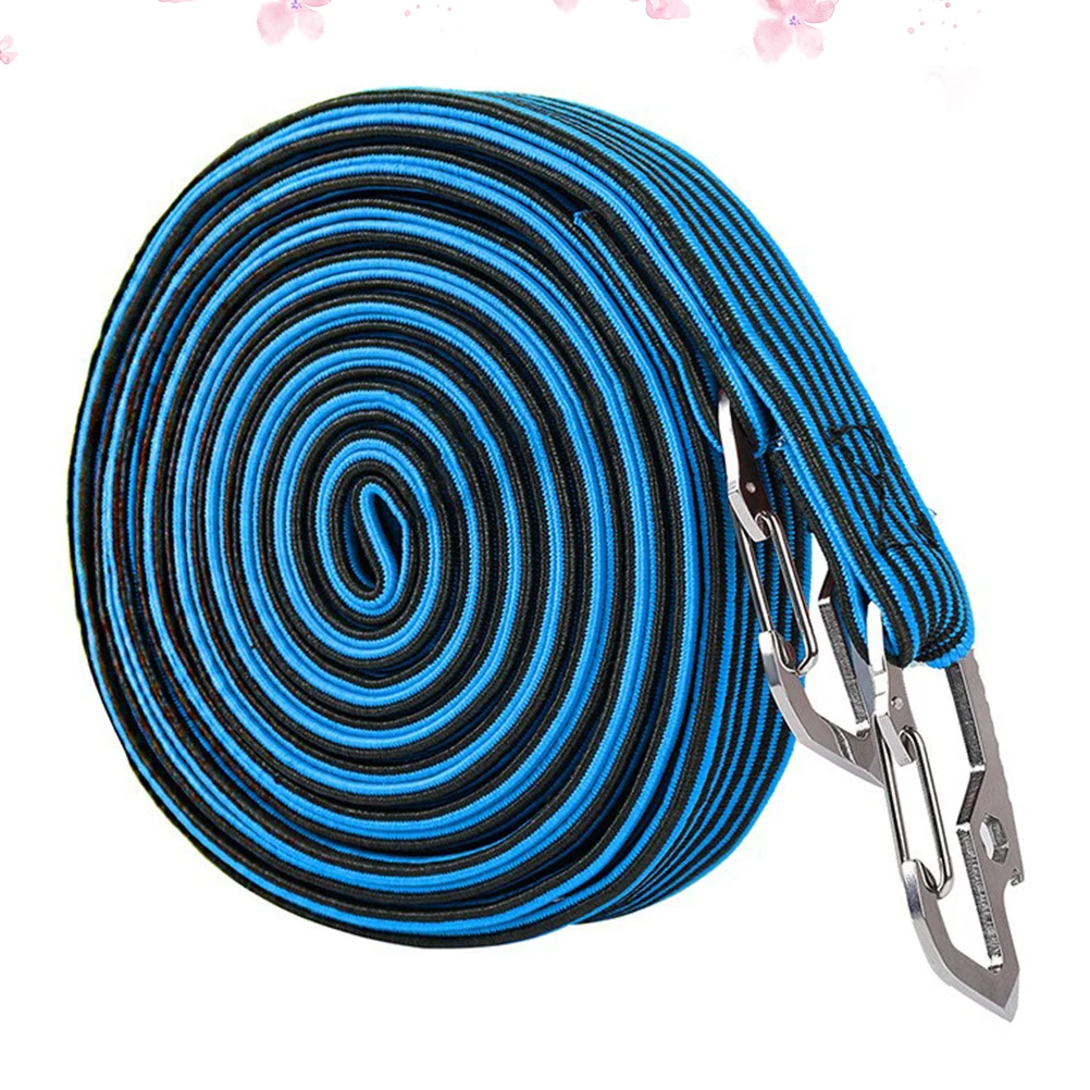 

Elastic Binding Rope Durable Lightweight Luggage Straps Bike Heavy Duty Securing Blue Motorcycle Fixed Carbon Steel Nylon Wire