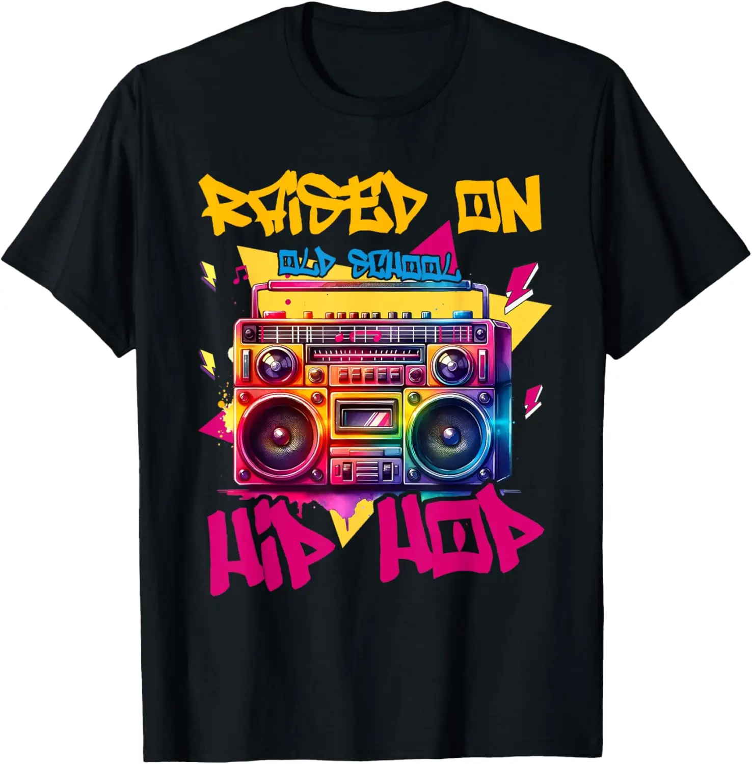 Raised On Old School Hip Hop Cassette Dope 90s Anniversary T-Shirt