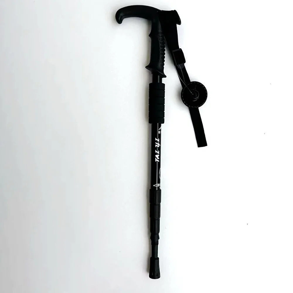 Verstelbare wandelstokken van aluminiumlegering 52-110 cm voor buiten kamperen bergbeklimmen reizen met rechte / T-handgreepopties