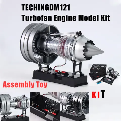 TECHING DM121 Turbing Engine KIT DIY Metal Turbine Electric  Assembly Model Toy Gify