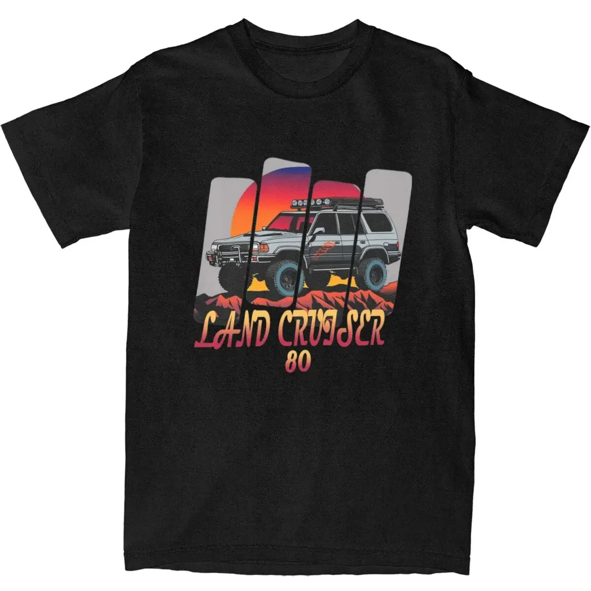 Short Sleeve Clothes Gift Land Cruiser 80 Car T Shirts Merchandise Men Women's Cotton Off Road Landcruising Adventure Tee Shirt