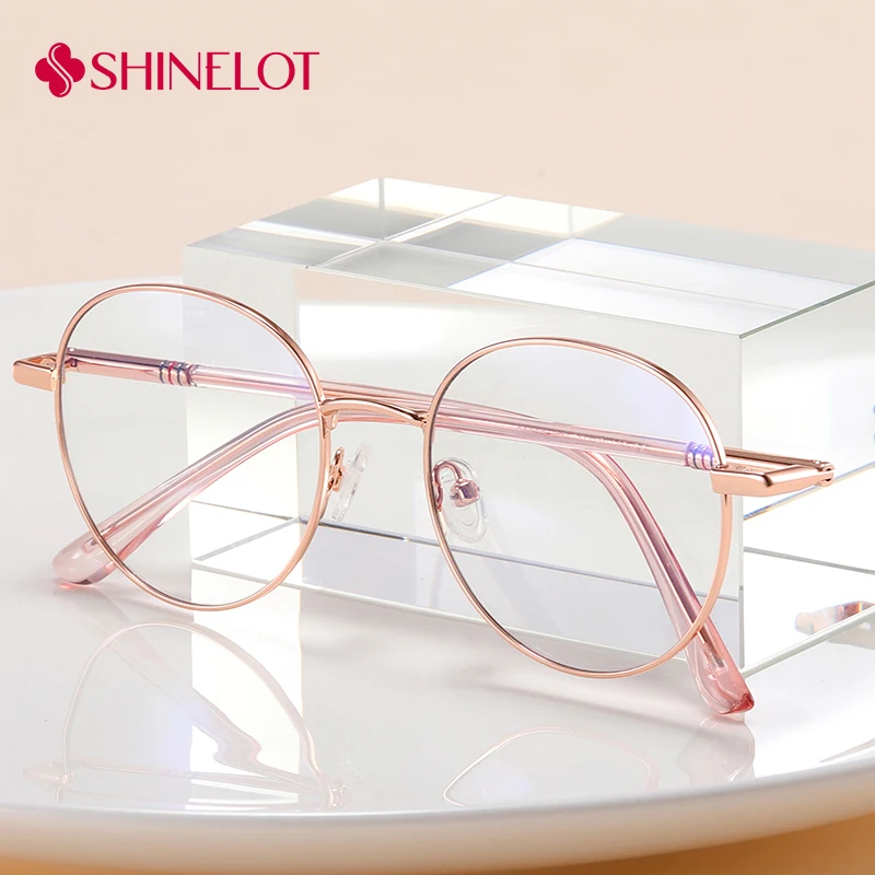 

83604 Oval Women Prescription Eyeglasses Frame Korean Style Eye Radiation Protection Glasse Youth Style Medical Grade Eyewear