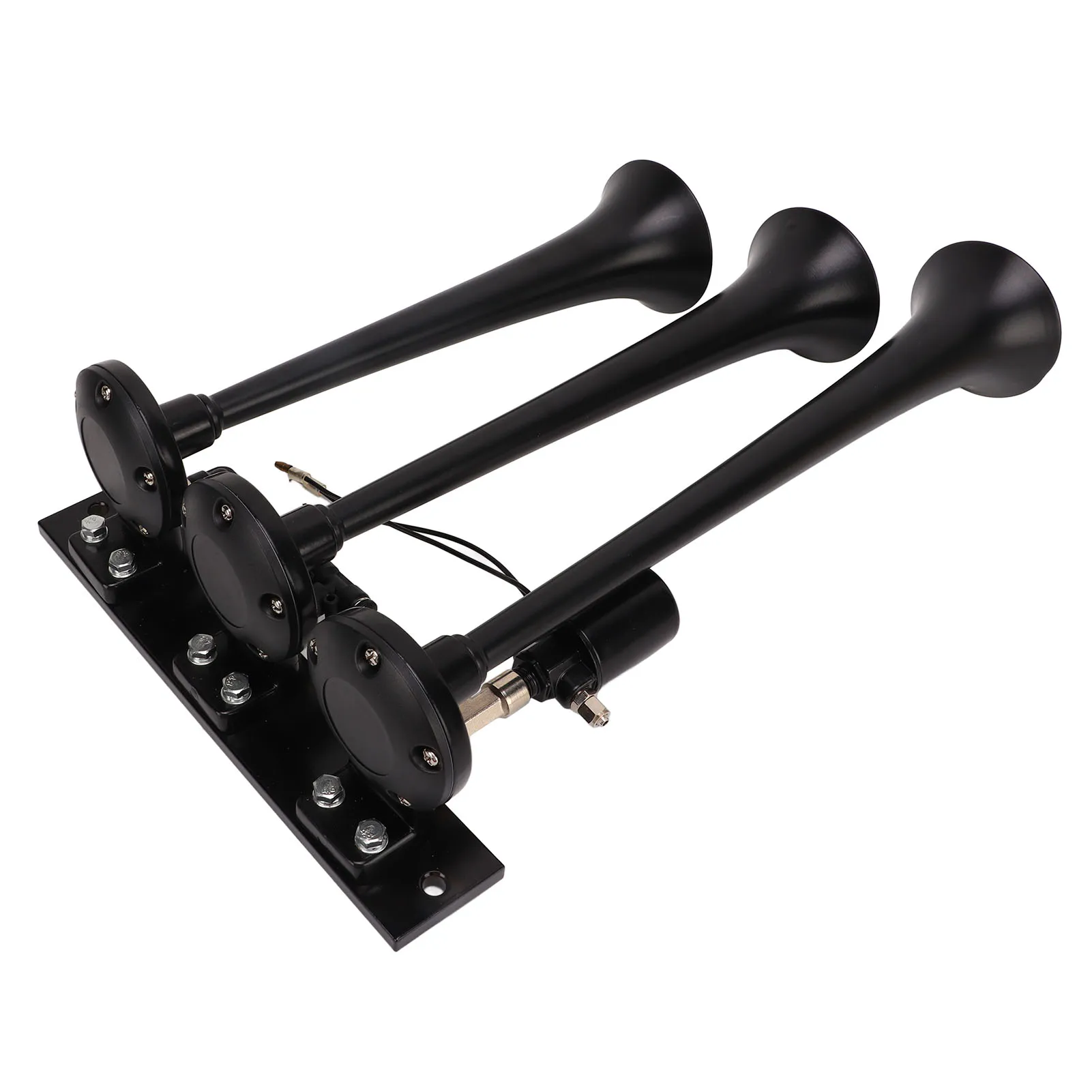 

1PC 135dB 3 Hole Air Horn - DC 12V, Loud Sound Trumpet - for Trucks, Vans, Boats, Yachts - Vehicle Accessory, Horn Component