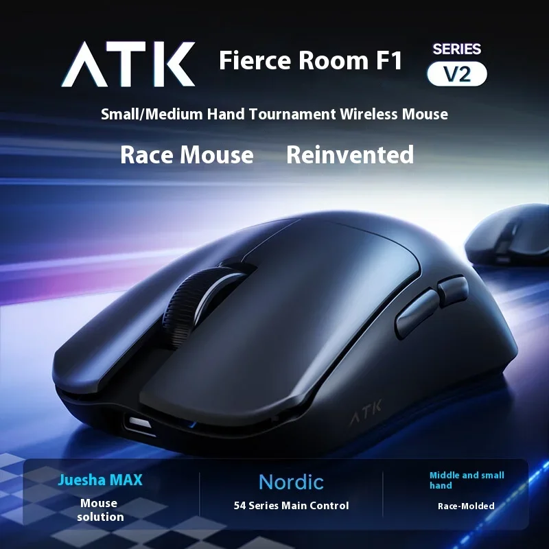 ATK Blazing Sky F1 V2 Mouse Tri Mode Wireless Mouse Paw3395/Paw3950 8000Hz Lightweight Gaming Mice PC Accessory for CS Valorant