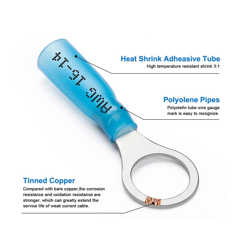 FAST-1120PC Marine Grade Heat Shrink Wire Connectors-Electrical Connectors Kit AWG22-10 Waterproof Insulated Crimp Connector
