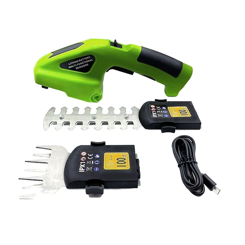 Rechargeable Cordless Grass Shear & Electric Hedge Trimmer 2 In 1 Handheld Hedge Trimmer 3.6V Electric Grass Cutter