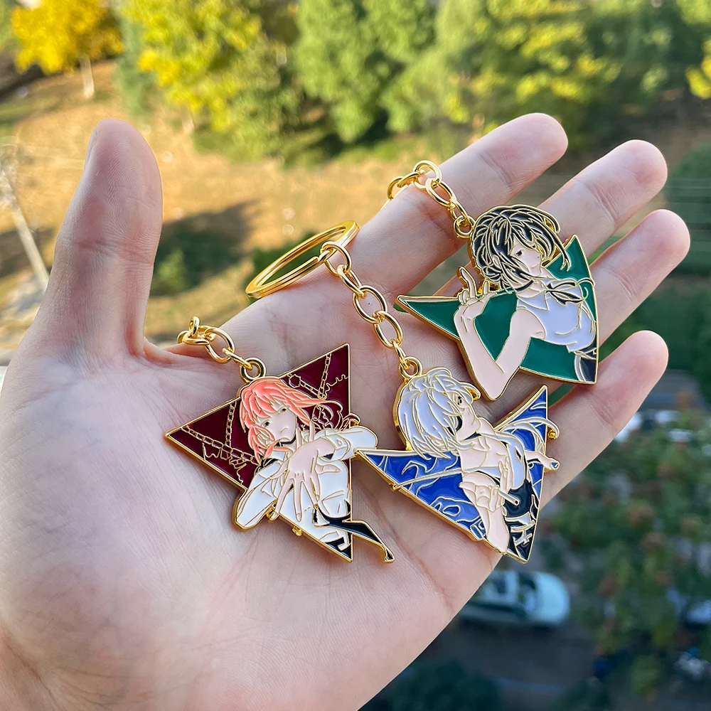 أنيمي CS رجل سلاسل المفاتيح شارة دينجي السلطة ماكيما الشكل قلادة حديدية النساء الرجال كيرينغ تأثيري مجوهرات هدية #3