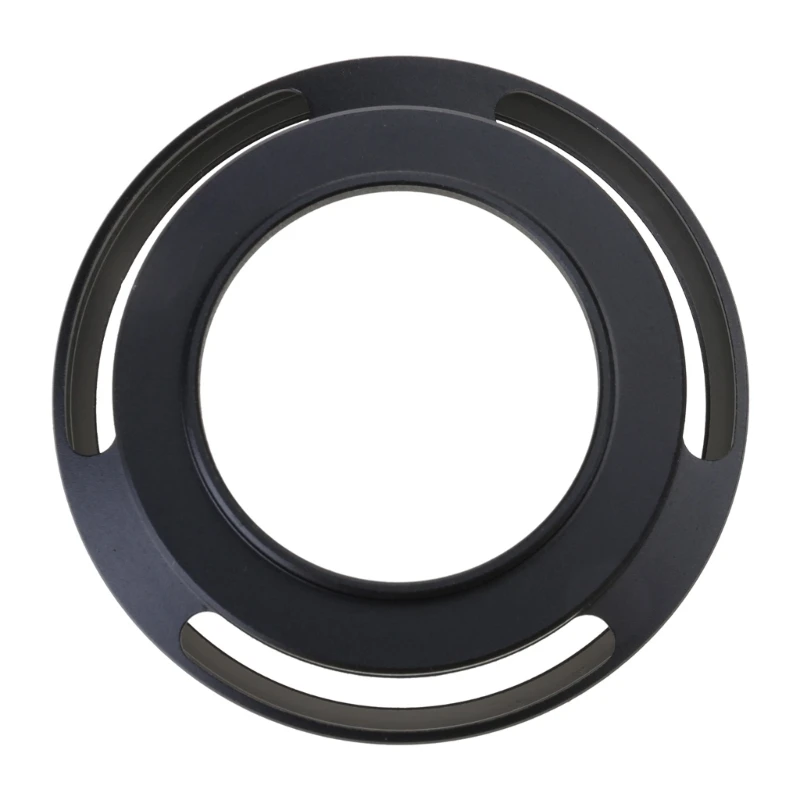 39mm Lens Hood, Metal Screw-in Mount Camera Curved Hood Tilted Vented 39mm Filter Thread Black