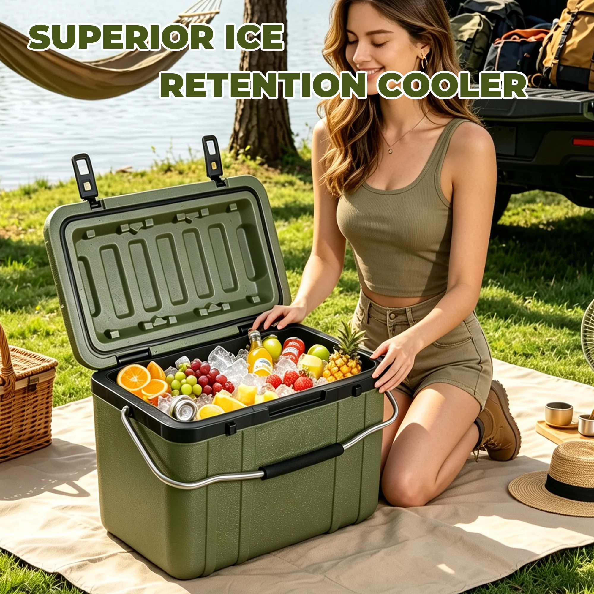 25クォート グリーンクーラー、超軽量断熱アイスチェスト – - Outdoor Adventure Jobs のレビューと価格