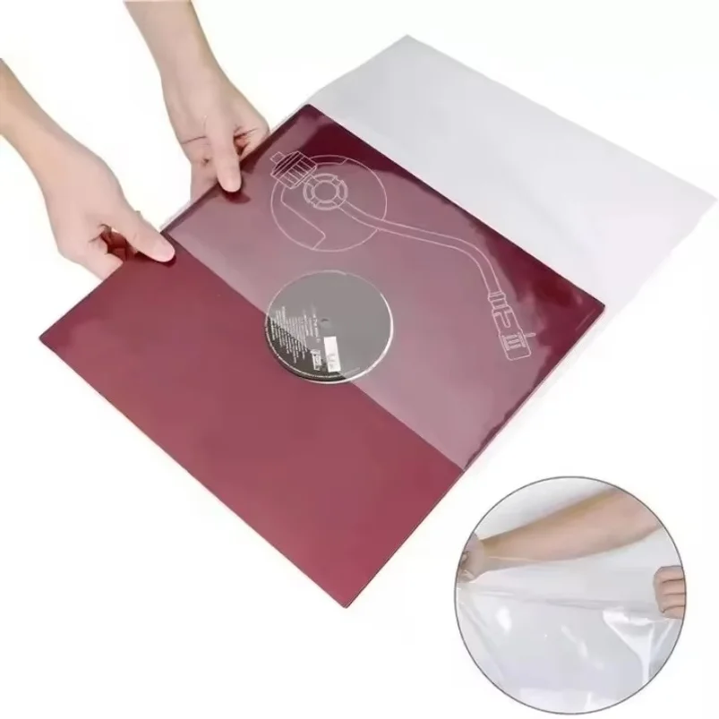 NEW 25-Piece 12-Inch Premium Vinyl Record Outer Sleeves 33T,Protective Storage LPs & Album Cover,No-Seal Design for Easy Access