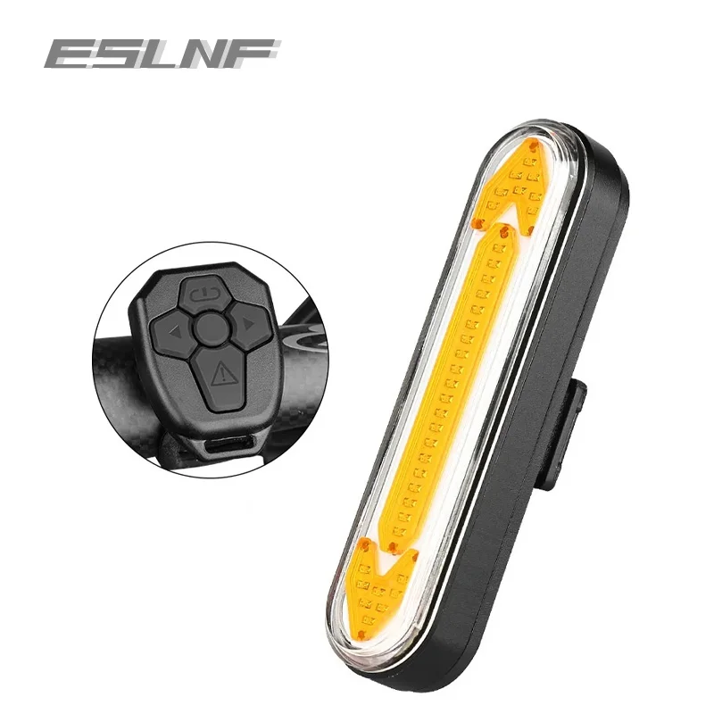 Bicycle Light USB Rechargeable Tail Light Warning Bike Rear Light Smart Wireless Remote Turn Signal Light LED Bicycle Lantern