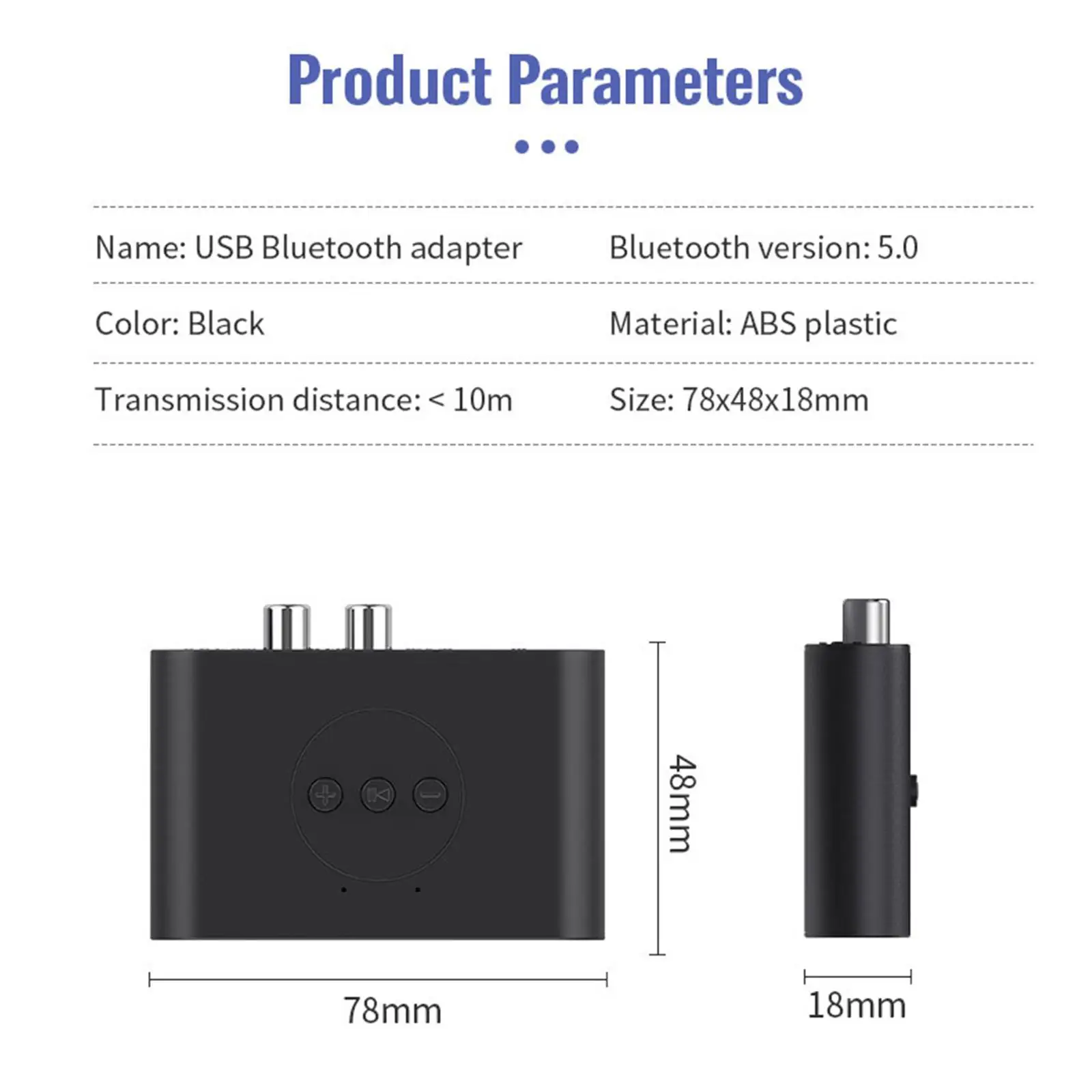 Adaptador USB 5,0, receptor de Audio RCA de 3,5mm, reproducción de disco NFC U para amplificador de altavoz de TV, sistema de música para automóvil
