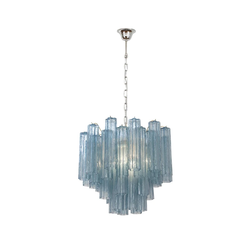 2026 New Trend French Design Pink White Glass Art Chandelier Lighting Hanging Lamps Suspension Luminaire Lampen For Living Room