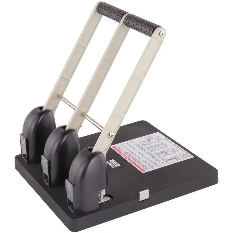 Heavy Duty 3 Hole Punch with Hollow Punch Blades for up to 150 Sheets, Manual Three Hole Puncher with Adjustable Paper Guide