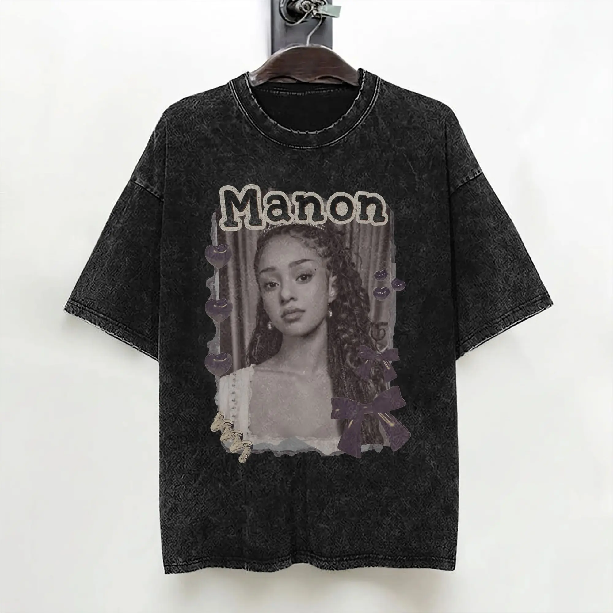 Manon Katseyes Kpop Girl Group T Shirts Washed 100% Cotton Oversize T-Shirts  Novelty for Men Women Streetwear Summer Tees