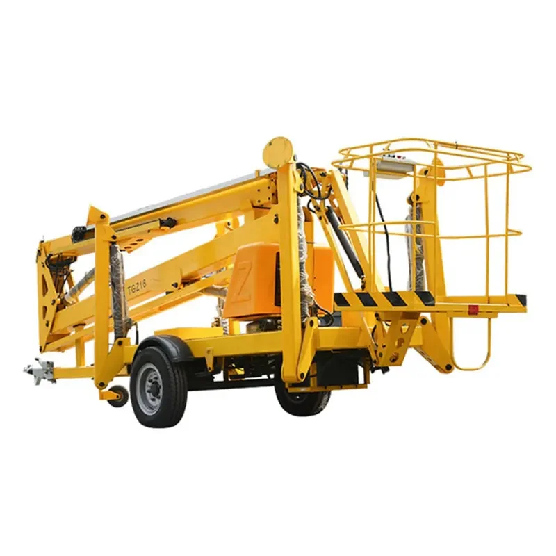 Qiyun Kinglift 18m Man Basket Platform Towable Boom Electric Mobile Aerial Work for Sale Fully Self-propelled Curved Arm Lift