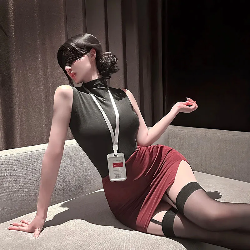 زي المعلم المثير للنساء ملكة جمال السكرتير التأثيري زي مكتب سيدة لعب الأدوار الملابس الداخلية المثيرة ملابس الزوجين الجنس الاباحية الملابس