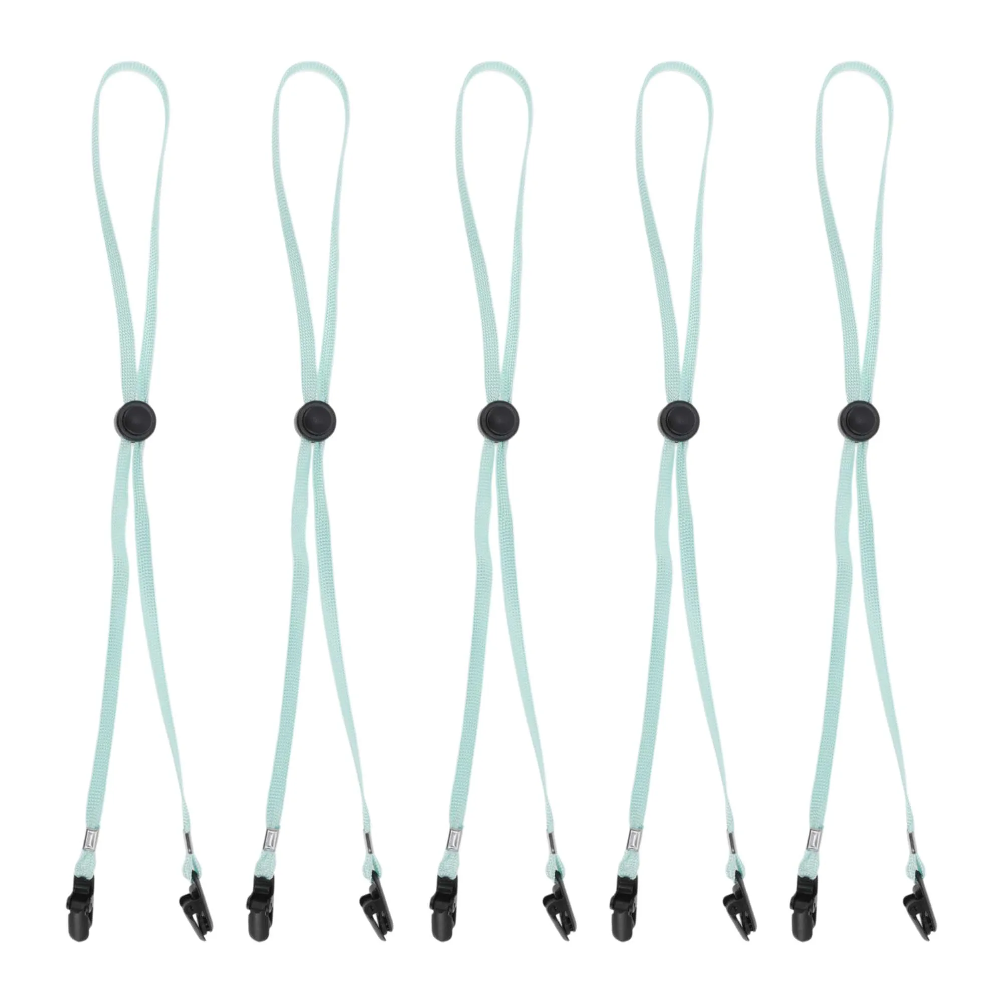 

UXCELL Hat Clip, Adjustable Chin Cord, Hat Straps for Wind, Golfing, Fishing, Boating, Light Green, 5 Pcs