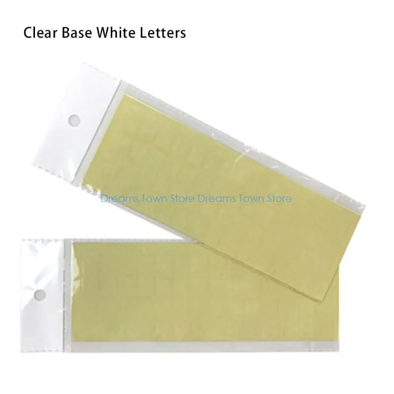 HX6A 2pcsArabic Keyboard Stickers Transparent with Letters for Any Laptop Computer