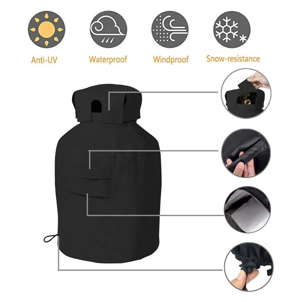 Propane Tank Cover Gas Bottle Covers Waterproof Dust-proof For Outdoor Gas Stove Camping Parts Dust Protection Cover