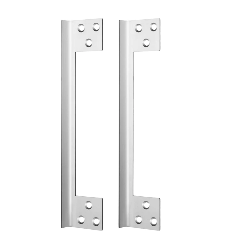 2 Pcs Door Latch Guard Plate Outswing Angle Latch Protector Door Latch Cover Latch Shield L Shaped Security Durable 11Inch