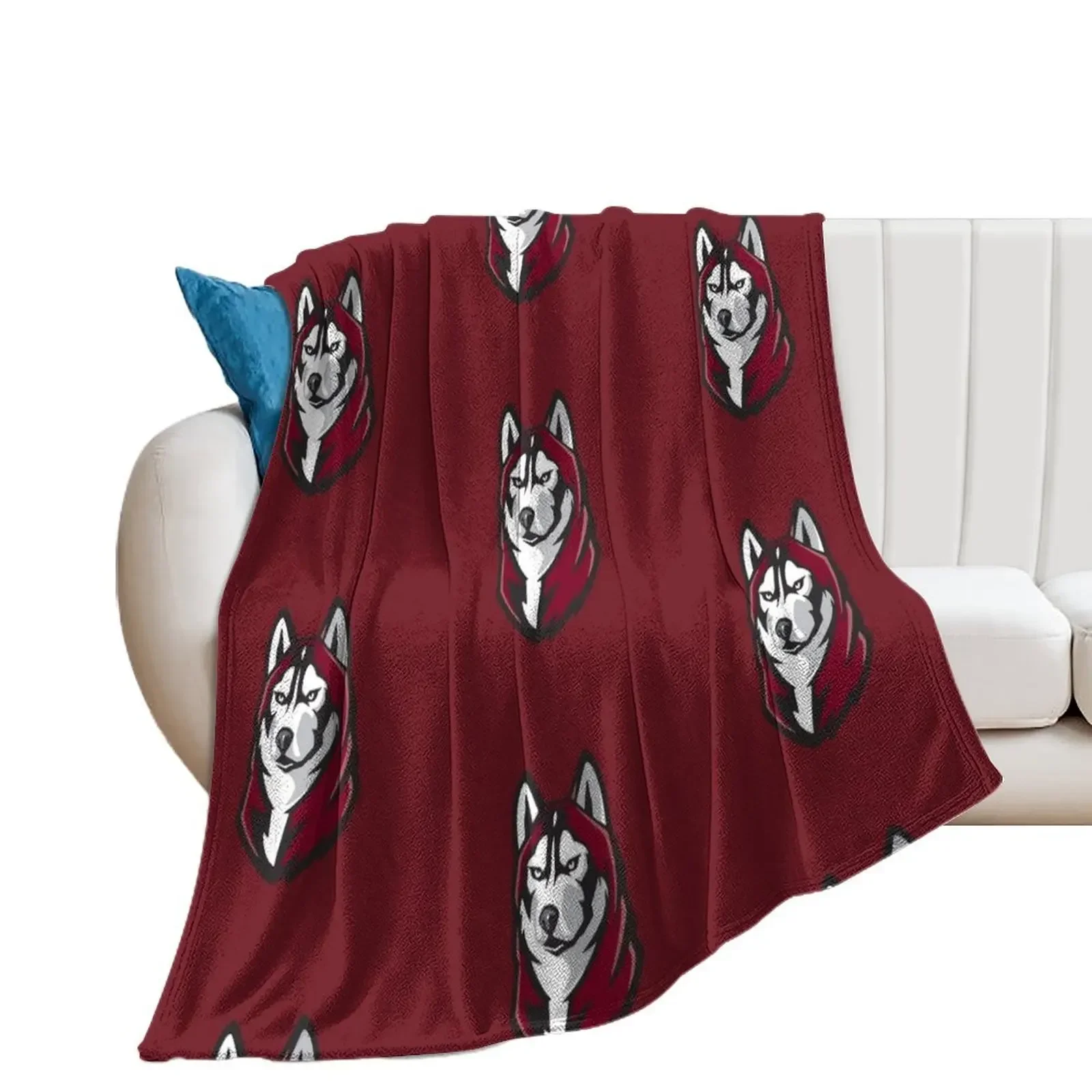 

Huskies fans maroon Throw Blanket Decorative Sofas Large Flannels Nap Blankets