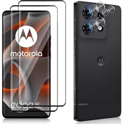 3D Curverd Protective Glass Cover for Moto Edge 50 Pro Tempered Glass Screen Protector for Moto Edge 50 Pro Camera Lens