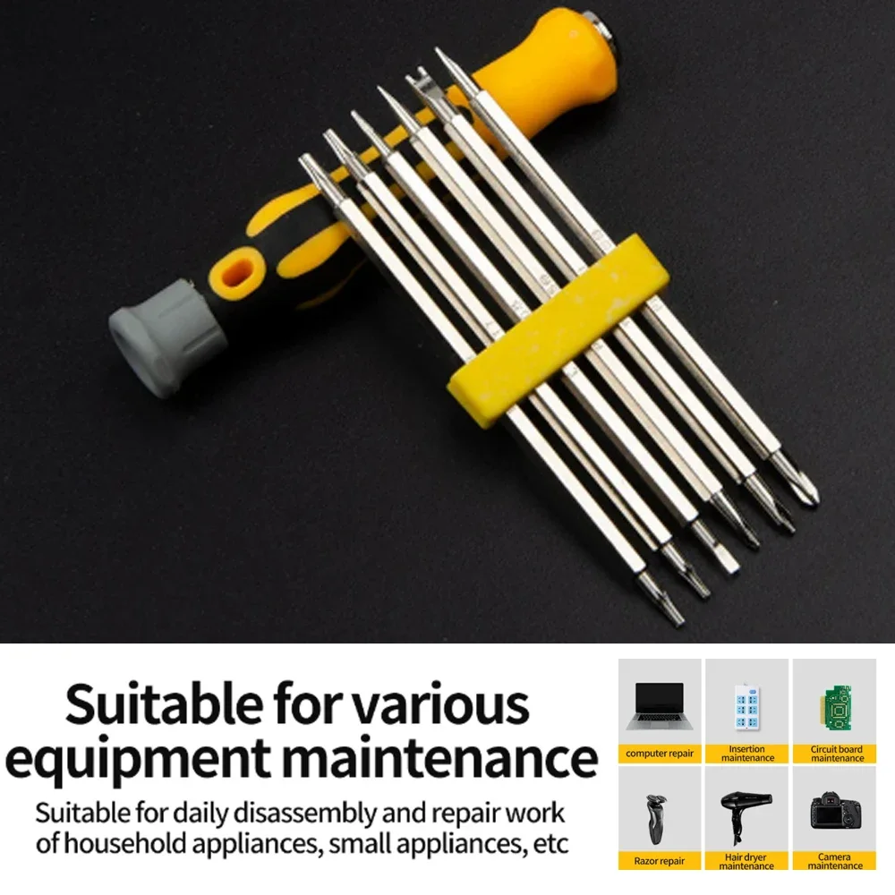 Screwdriver Repair Set, Compatible with Smartphones, Tablets, and Home Appliances, Multi-Spec Carbon Steel Bits