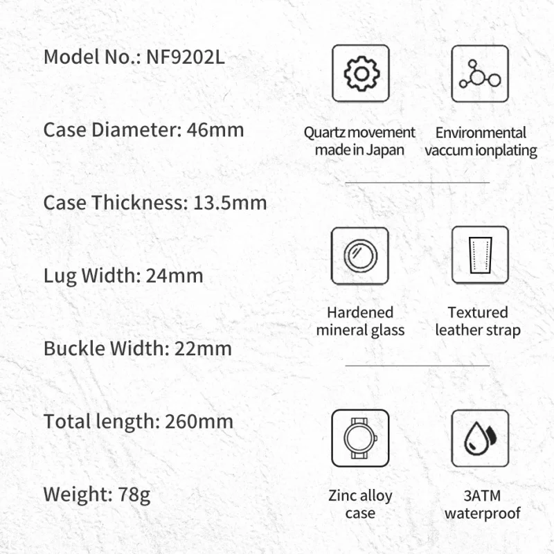 NAVIFORCE Man's Watch New Quartz 3ATM Waterproof Clock Leather Male High Quality Fashion Luxury Business Wristwatch Reloj Hombre