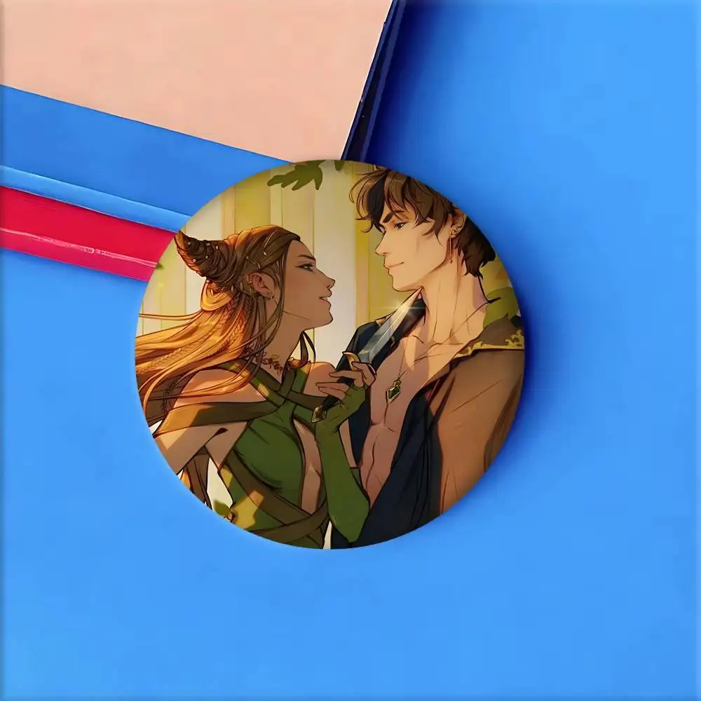 روايات الخيال القاسية P-Prince J-Jude وCardan شارات شارة ليزر مستديرة الكرتون بروش الملابس ظهره اكسسوارات التلبيب